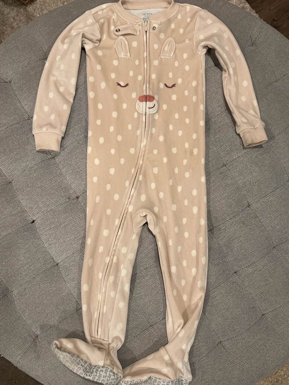 Carter's Polka Dot Deer Footed Pajamas